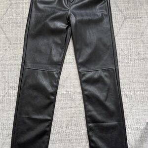 GAP Black Faux Leather Pants
